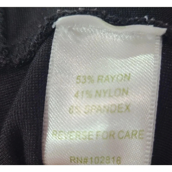 Garnet Hill Slim Skinny Pants Women's Size 12 Black Stretch Faux Front Pockets - Picture 5 of 5